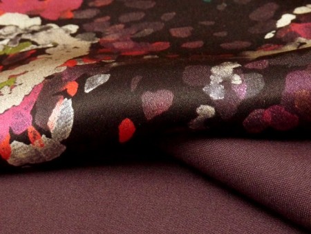 Tissu faille de laine Haute-Couture violine