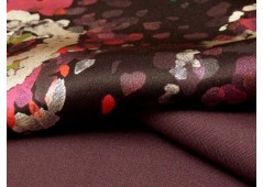 Tissu faille de laine Haute-Couture violine