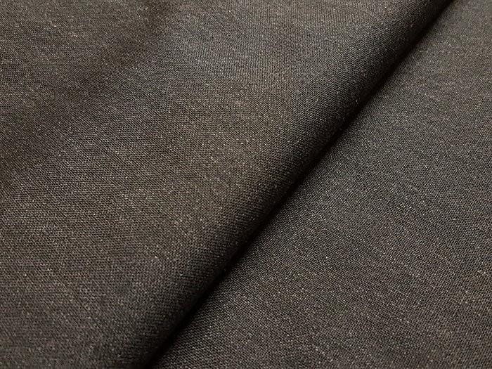 Tissu toile de laine gris anthracite