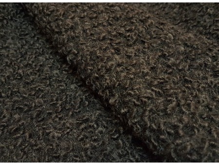 Tissu mohair noir façon astrakan