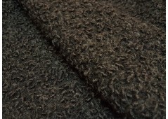 Tissu mohair noir façon astrakan