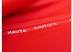 Tissu pure laine Haute-Couture rouge