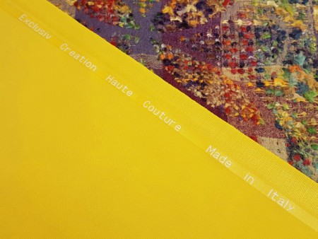 Tissu pure laine Haute-Couture jaune
