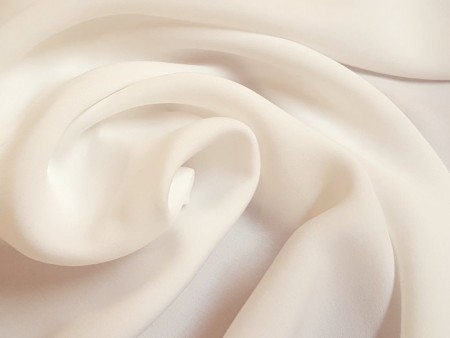Tissu polyester microfibre blanc naturel