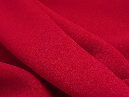 Tissu crêpe de Paris rouge groseille
