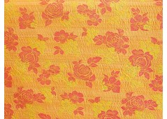Tissu jacquard d'été coton et soie agrémenté de lurex doré