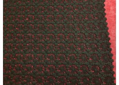 Tissu dentelle macramée noir