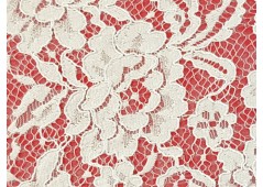 Tissu dentelle de Calais blanc cassé