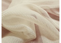 Tissu tulle de soie extensible blanc soie