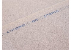 Tissu crêpe de Paris bleu glycine pure laine