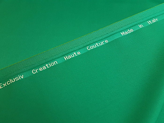 Tissu pure laine Haute-Couture vert smaragdin