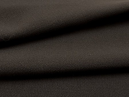 Tissu double crêpe de laine noir