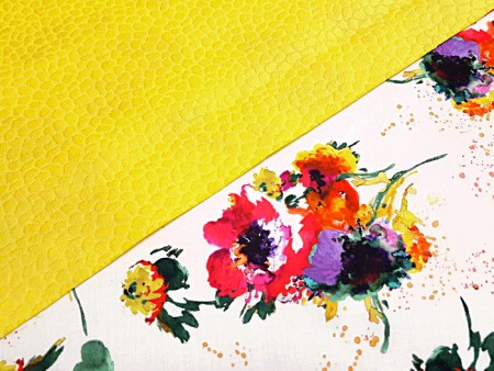Tissu piqué de coton jaune d'or