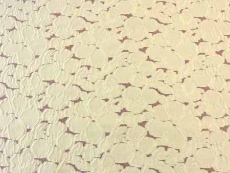 Tissu coton ciselé ivoire