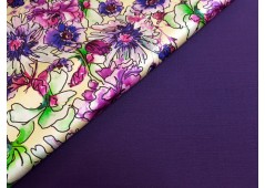Tissu faille de laine Haute-Couture violet