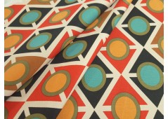 Tissu gabardine de coton imprimée