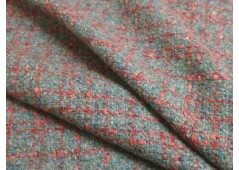 Tissu lainage à carreaux bleu Bondi