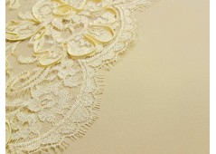 Tissu satin de coton chamois
