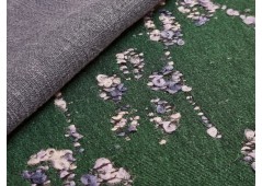 Tissu jacquard vert et bleus