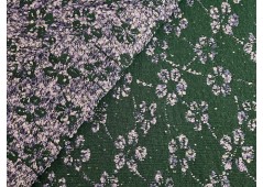 Tissu jacquard vert et bleus