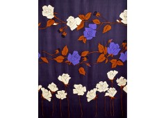 Panneau de tissu satin de soie imprimé
