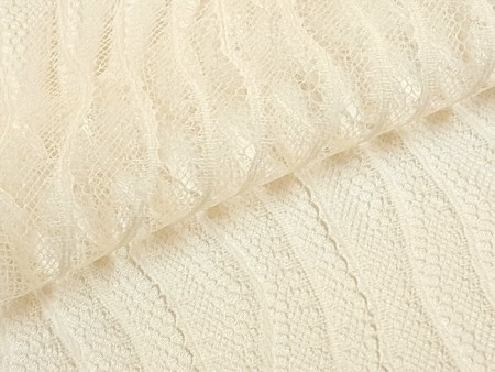 Tissu dentelle à vagues longitudinales