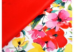 Tissu jersey lycra fleuri