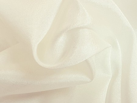 Pongé de soie stretch blanc naturel