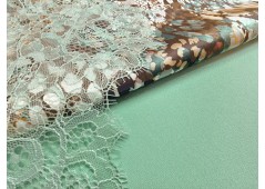 Tissu charmeuse vert d'eau