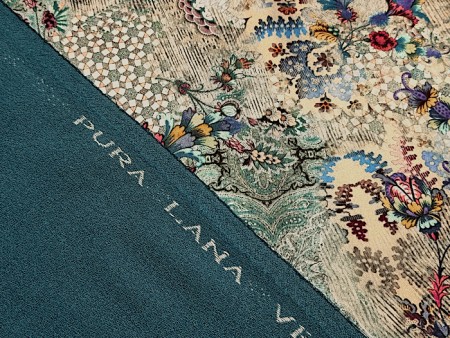 Tissu viscose imprimée bleue