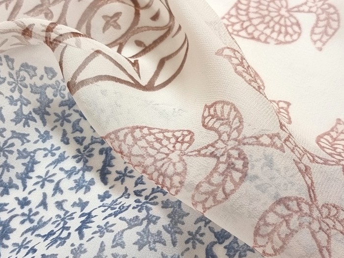 Tissu crêpe georgette imprimé