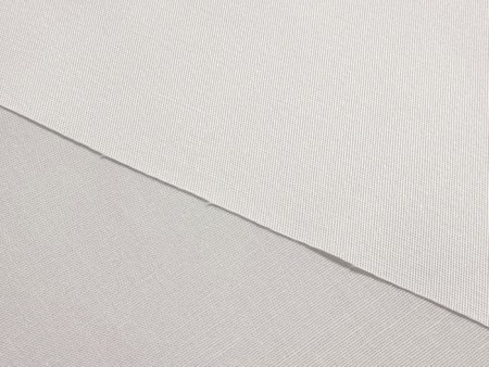 Tissu toile de coton peigné blanc nacré