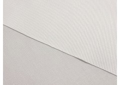 Tissu toile de coton peigné blanc nacré