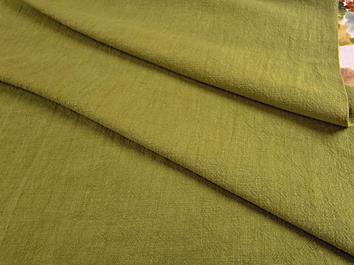 Tissu lin lavé citron vert