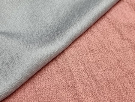 Tissu lin lavé rose indien