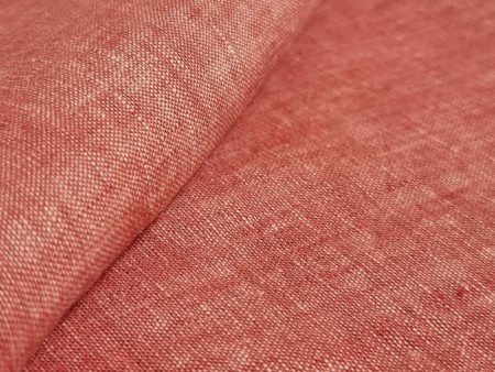 Tissu chambray de lin rouge
