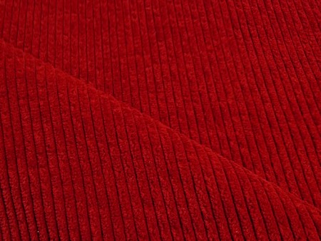 Tissu velours 500 raies rouge garance