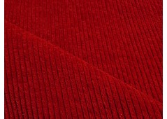 Tissu velours 500 raies rouge garance