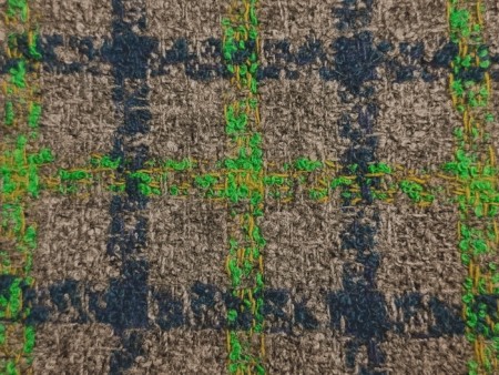 Tissu lainage à carreaux gris