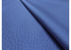 Tissu piqué de coton bleu cobalt