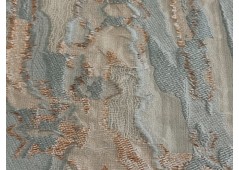 Tissu brocard bleu fumé