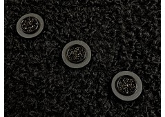 Bouton noir strass