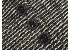 Bouton noir strass