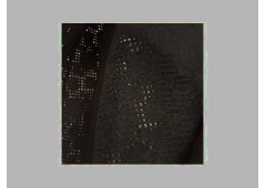Tissu drap de laine noir à bordure de dentelle feutrée