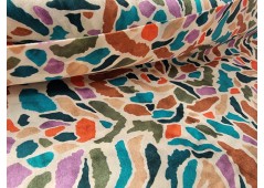 Tissu coton imprimé multicolore