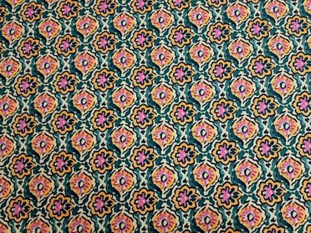 Tissu coton imprimé médaillons