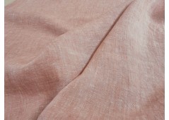 Tissu chambray de lin rose indien