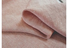 Tissu chambray de lin rose indien