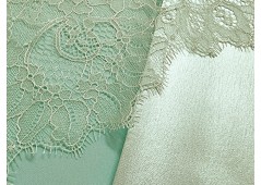 Tissu charmeuse vert d'eau