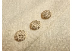 Bouton raphia et lin